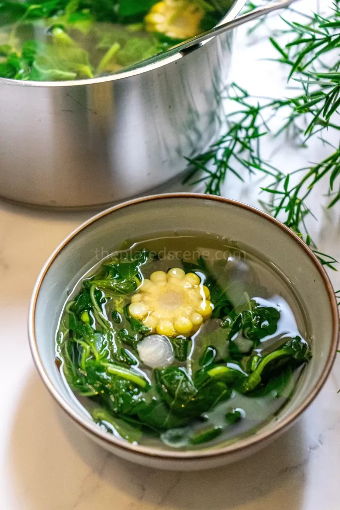 Sayur Bening Bayam (Spinach Clear & Sweet Soup)