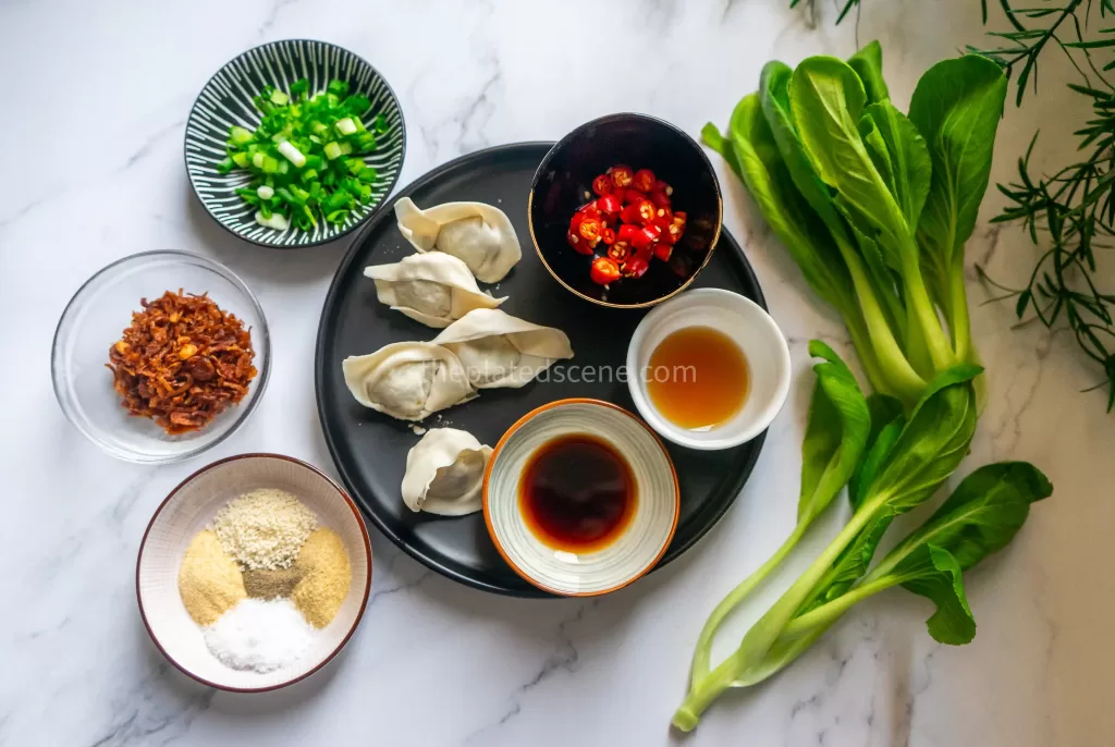 Simple Ingredients for Vegan Wonton Soup Recipe