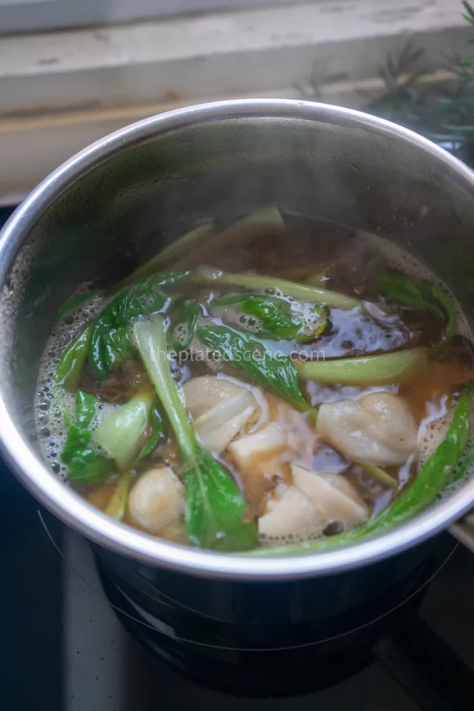 Steaming Hot Vegan Soup in the Making