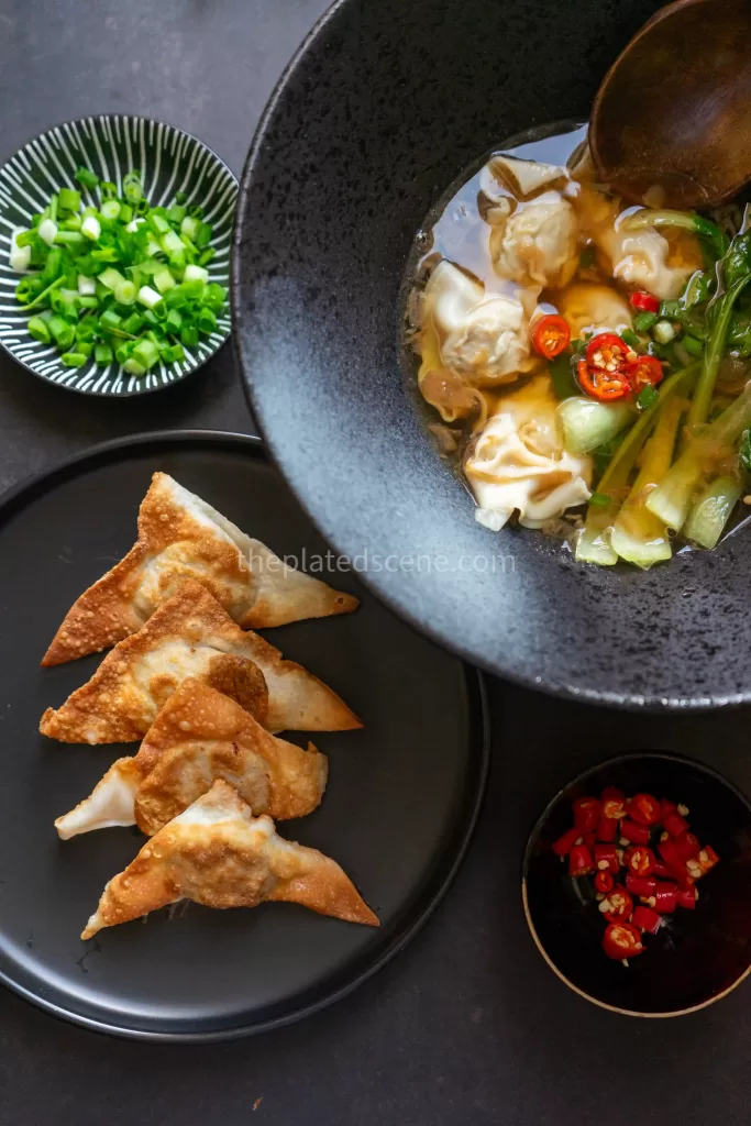 Elegant Serving of Vegan Wonton Soup