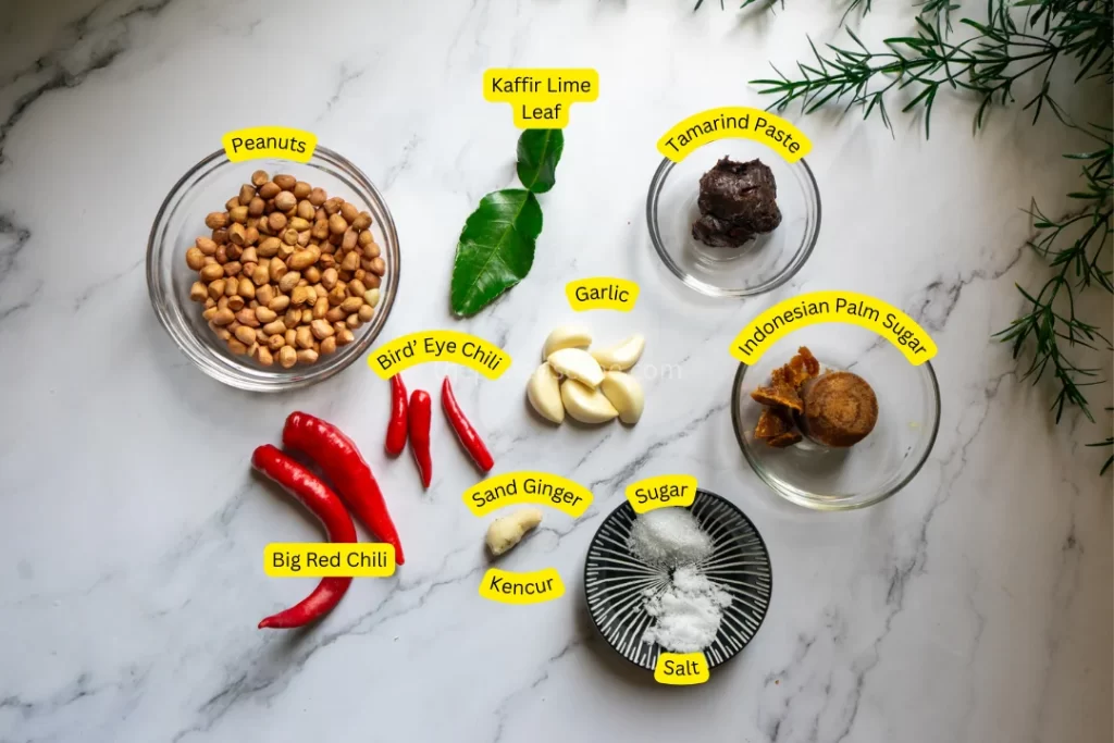 Bumbu Pecel (Javanese Spicy Peanut Sauce) 5 Bumbu Pecel