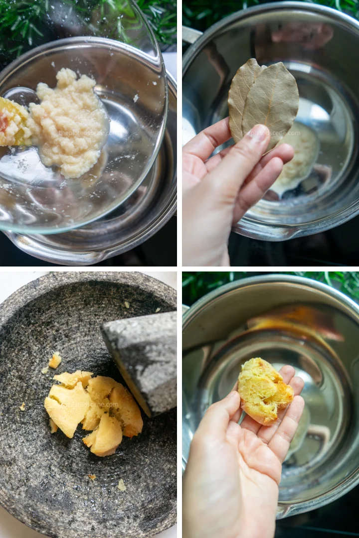 Bobor Bayam Step 01