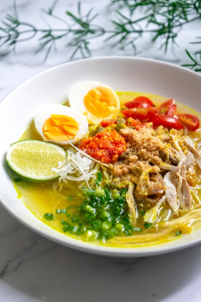 Soto Ayam Lamongan (Indonesian Turmeric Chicken Soup) 4 Soto Ayam Lamongan (Indonesian Turmeric Chicken Soup) โ A Comforting Homemade Bowl
