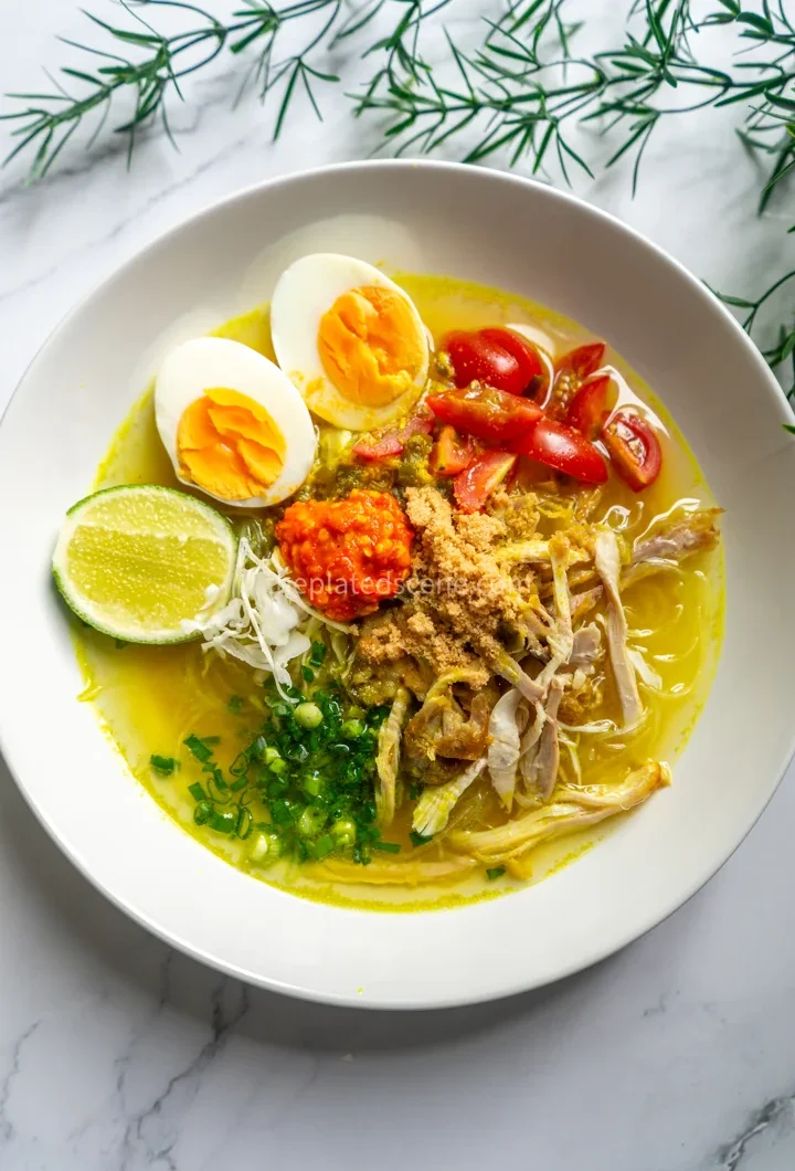 Soto Ayam Lamongan (Indonesian Turmeric Chicken Soup) 28 Soto Ayam Lamongan (Indonesian Turmeric Chicken Soup) โ A Comforting Homemade Bowl