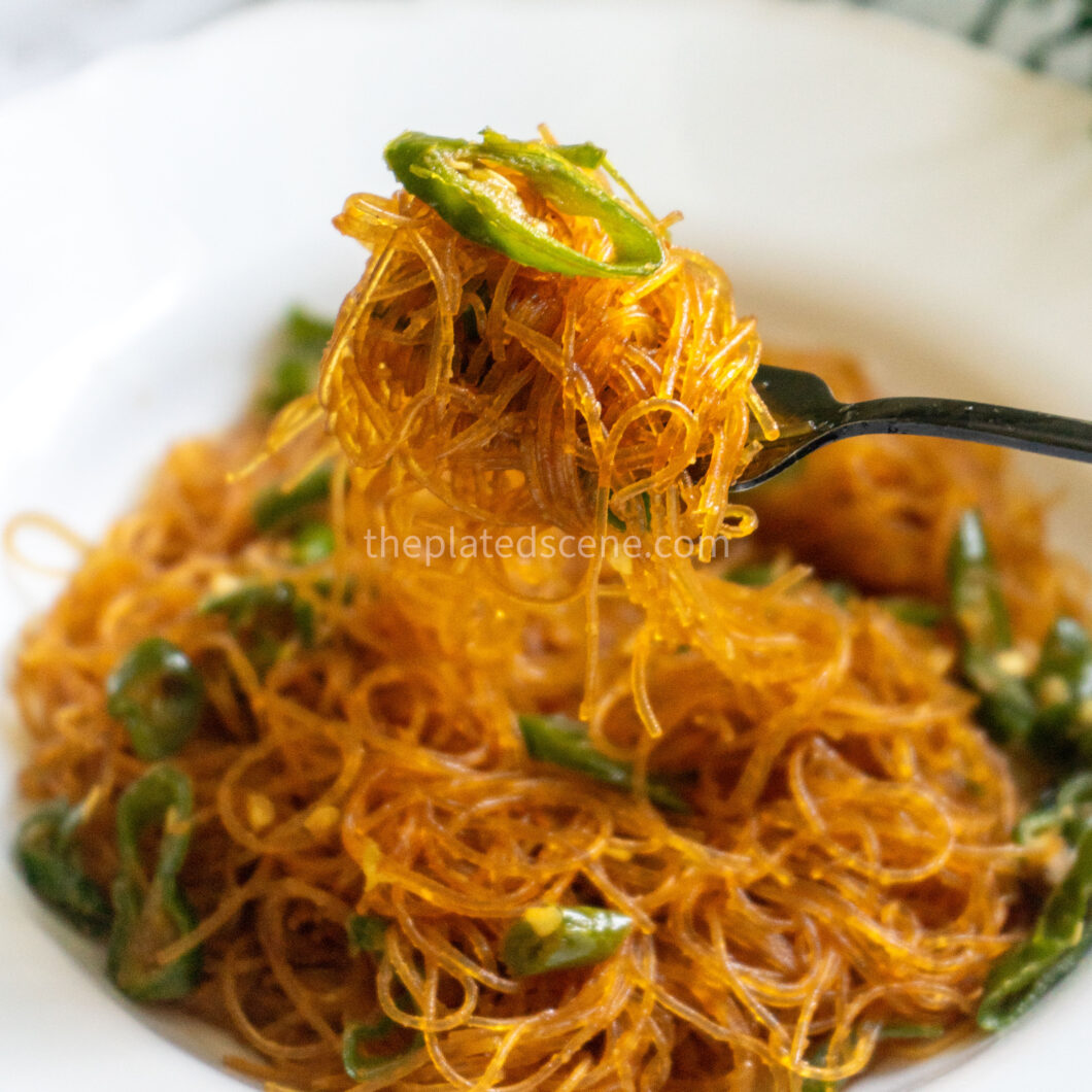 Soun Cabe Ijo (Stir-Fried Glass Noodle with Green Chilies) 17 Soun Cabe Ijo (Stir-Fried Glass Noodle with Green Chilies)