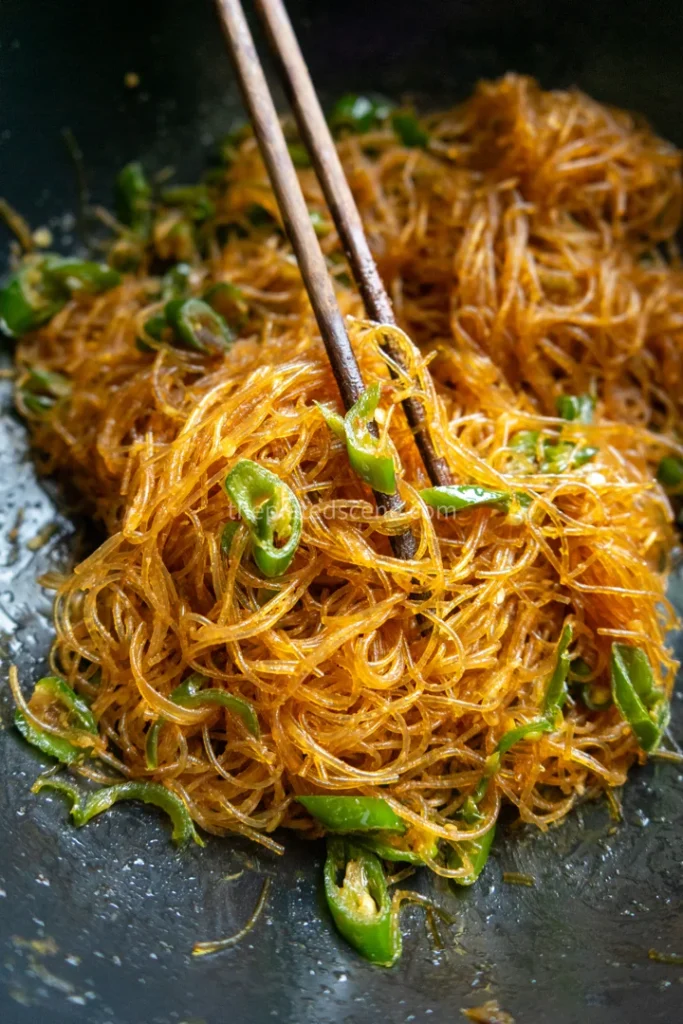 Soun Cabe Ijo (Stir-Fried Glass Noodle with Green Chilies) 4 Soun Cabe Ijo (Stir-Fried Glass Noodle with Green Chilies)