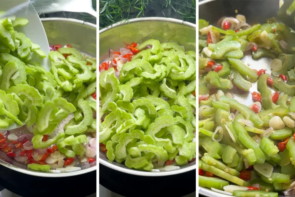 Tumis Pare (Bitter Gourd Stir Fry) 12 Tumis Pare Step 06