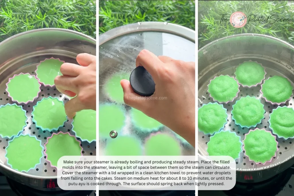 Easy Putu Ayu (Pandan Coconut Blossom Cakes) Recipe 19 Putu Ayu Step 13