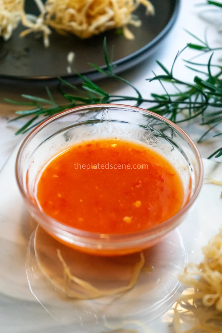 Dimsum Sauce Recipe: Sweet & Savory Dipping Sauce 4 Beautiful bowl of homemade Indonesian dimsum sauce with perfect glossy texture
